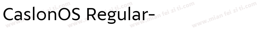 CaslonOS Regular字体转换